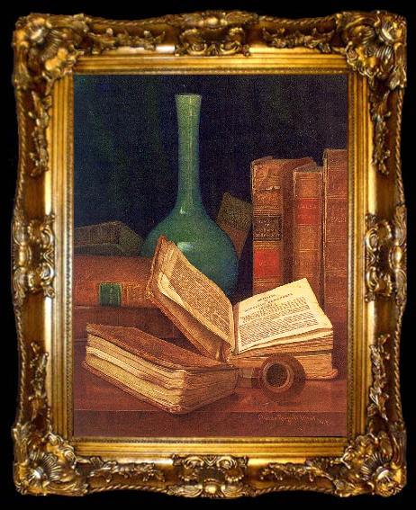 framed  Hirst, Claude Raguet The Bookworm